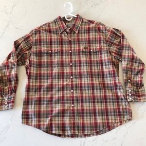 Carhartt plaid button up shirt